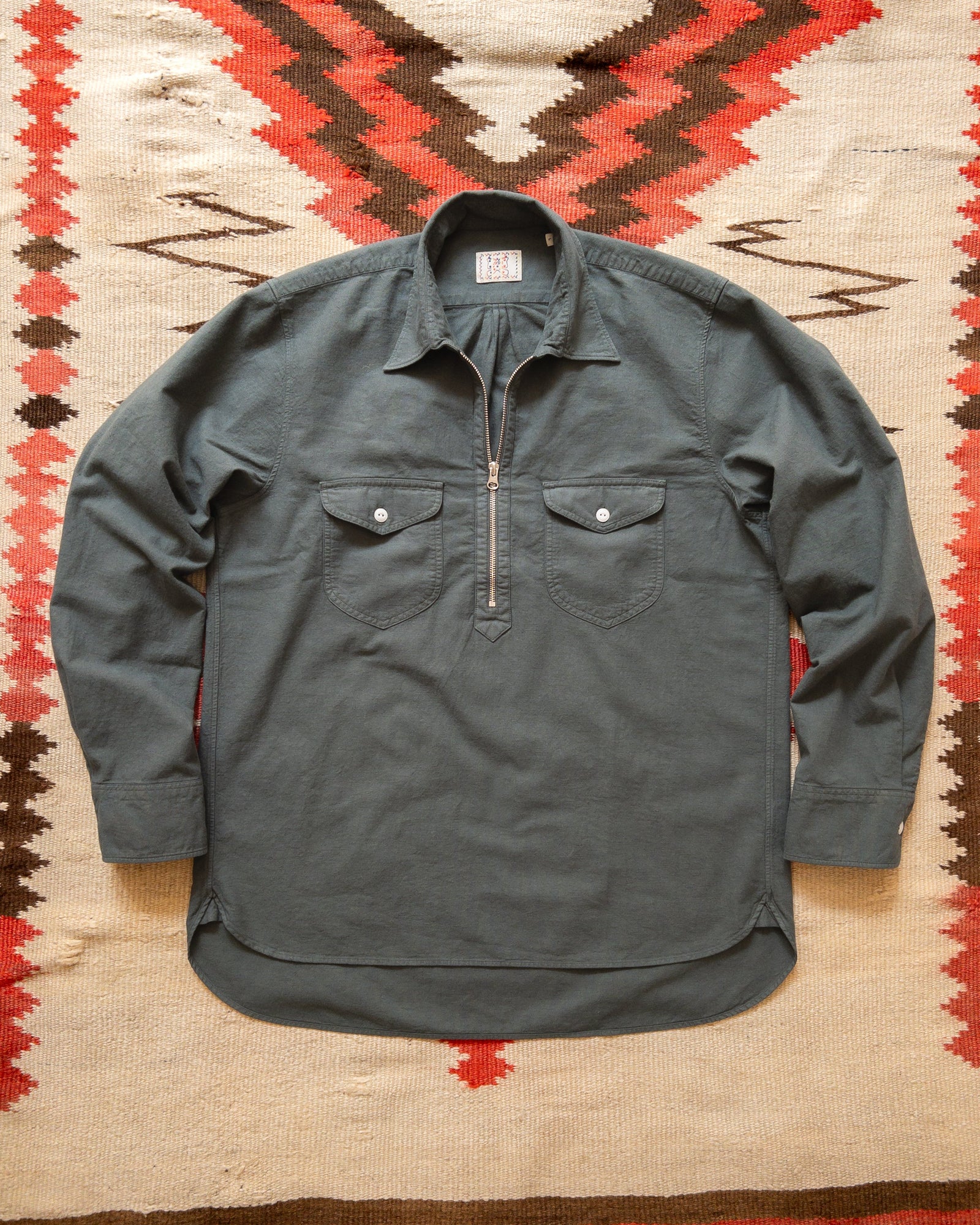 Aertex Half Zip Shirt Faded