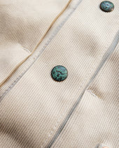 Embroidered Bedford Cord Ranch Jacket - Off White