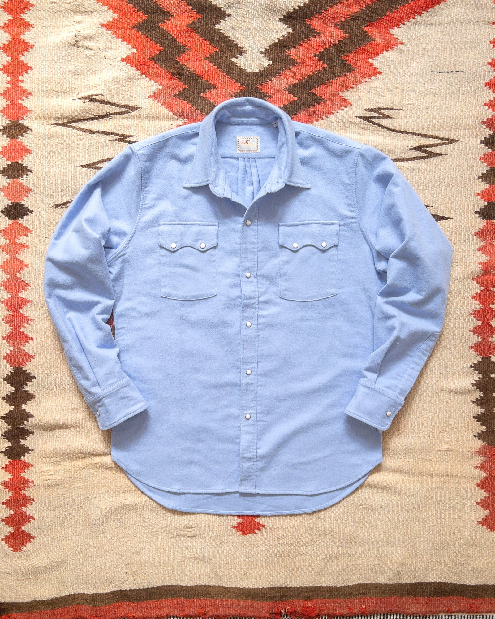 Moleskin Pearlsnap Shirt Cornflower