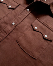 Moleskin Pearlsnap Shirt - Cocoa