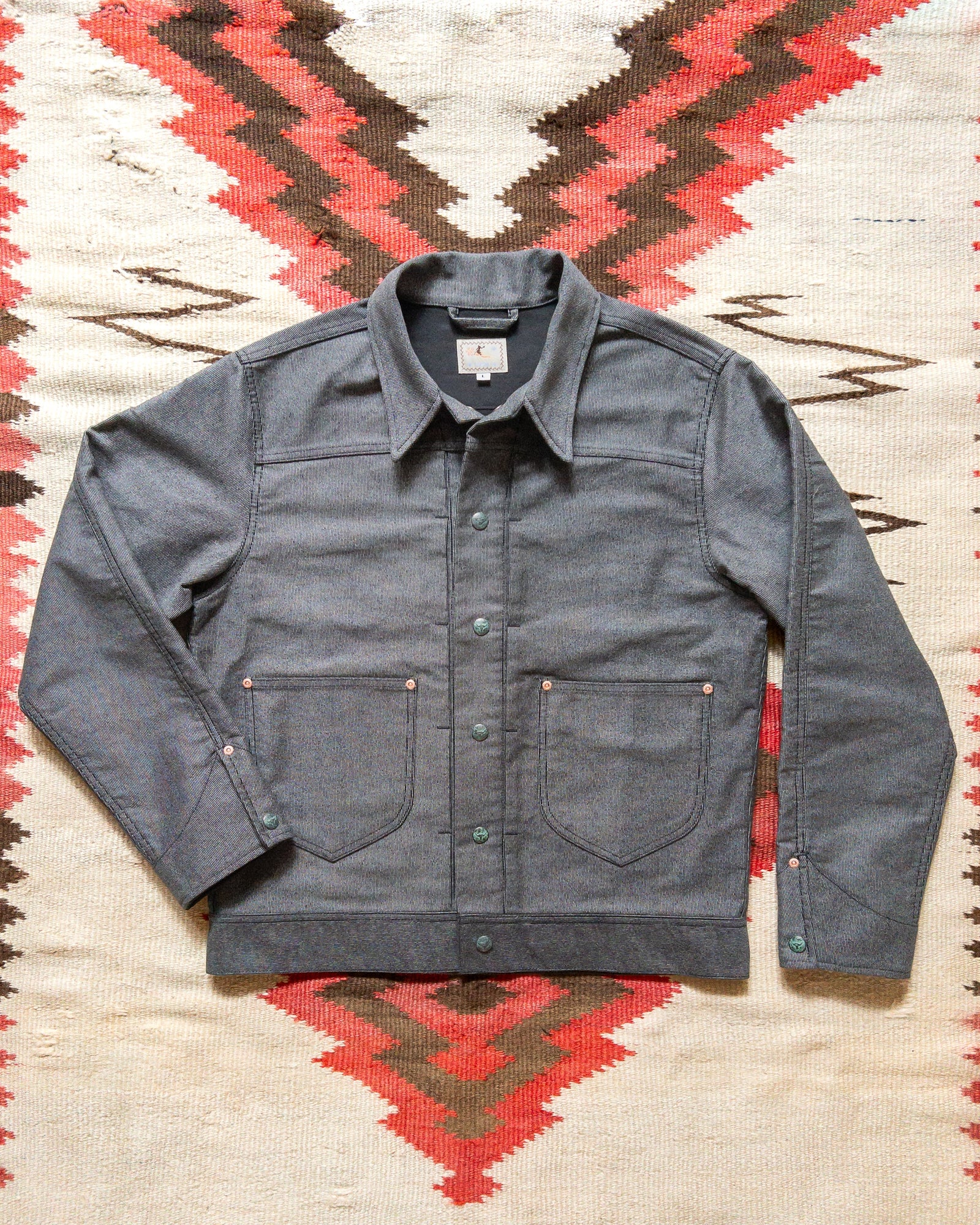 Japanese Wabash Stripe Moleskin Ranch Jacket Smoke