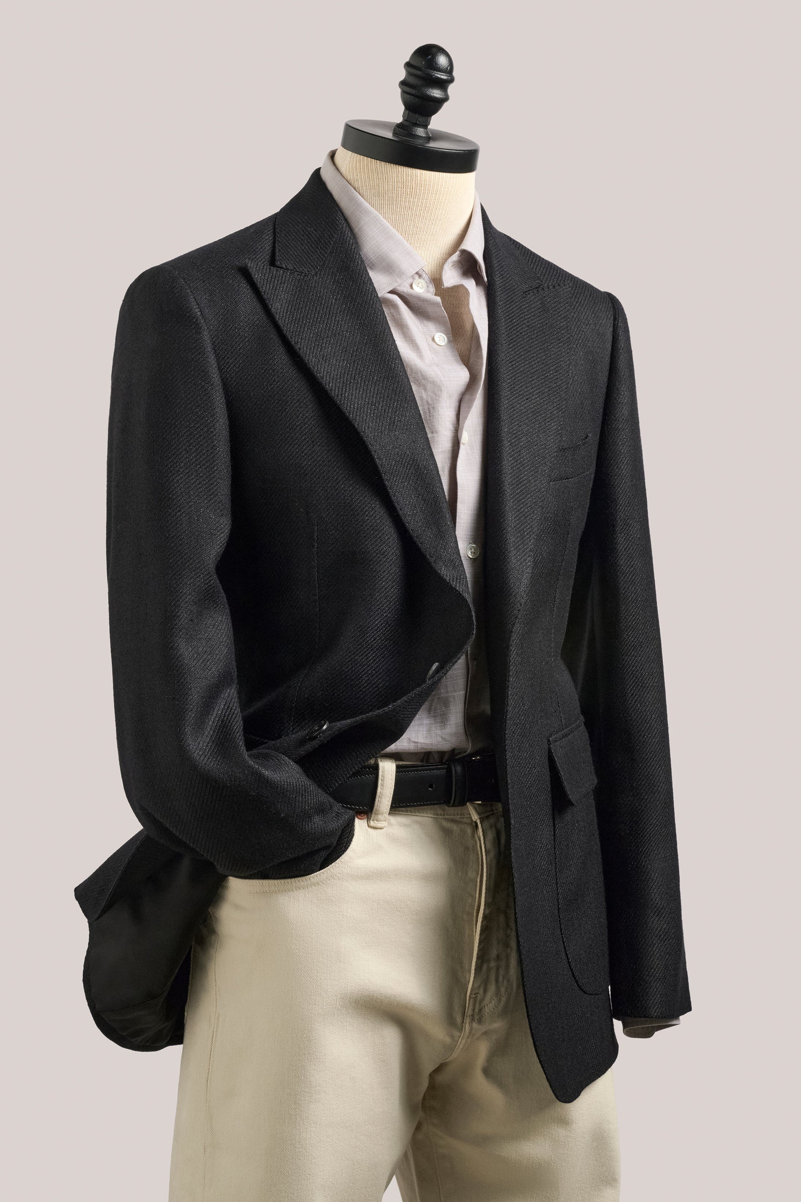 Apollo Unstructured Blazer Wool Silk Linen Twill