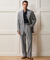 Italian Multi-Stripe Linen Hollywood Trouser