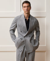 Italian Multi-Stripe Linen Wythe Jacket