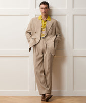 Italian Linen Silk Herringbone Wythe Suit