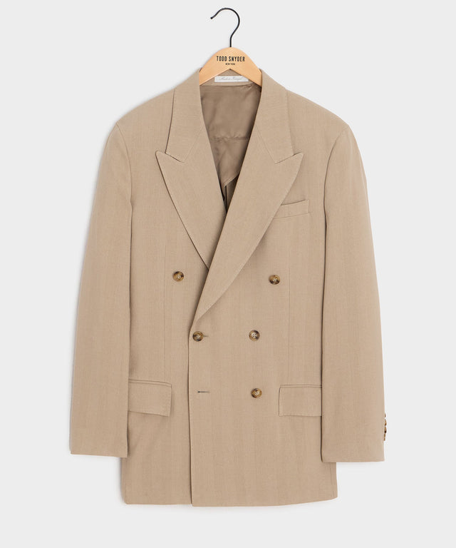 Italian Linen-Silk Herringbone Wythe Jacket