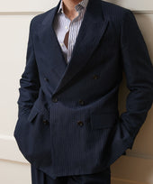 Italian Linen-Cotton Pinstripe Wythe Suit