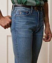 Straight Fit Summerweight Jean in Medium Indigo