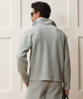 Striped Quarter-Zip Polo