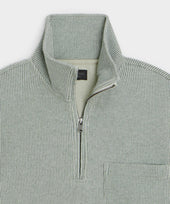 Striped Quarter-Zip Polo