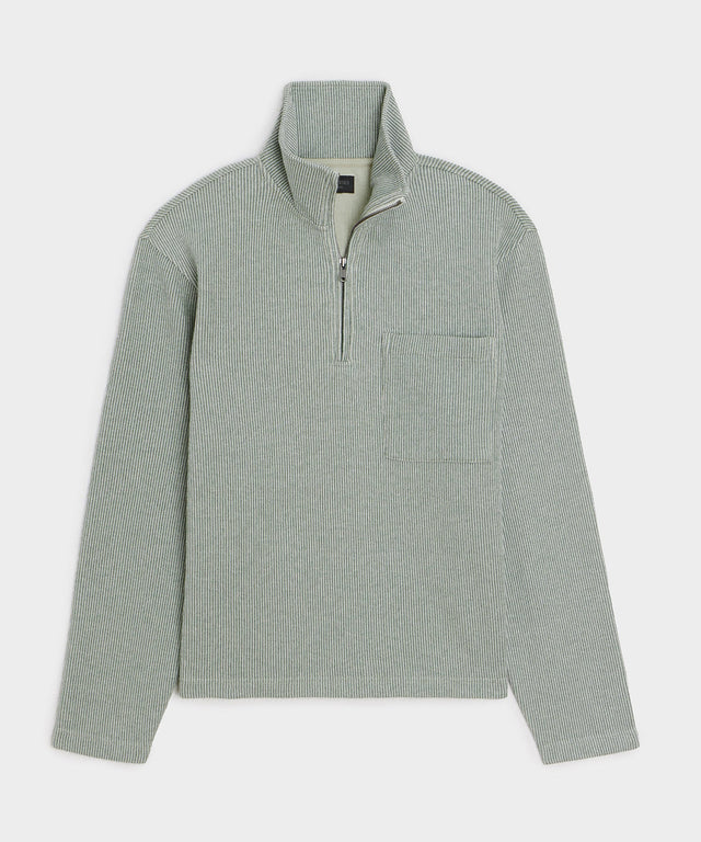 Striped Quarter-Zip Polo
