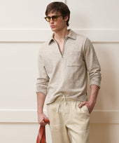 Heathered Quarter-Zip Polo