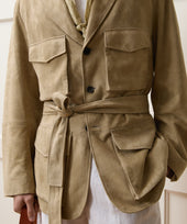 Italian Suede Cartographer's Jacket
