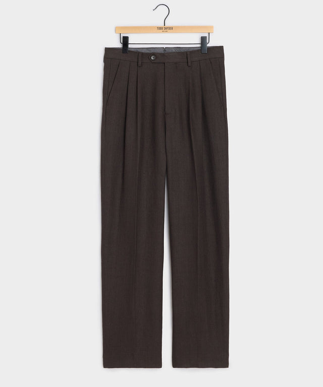 Italian Linen Herringbone Wythe Trouser