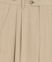 Italian Linen-Silk Herringbone Wythe Trouser