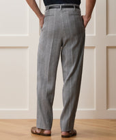 Italian Multi-Stripe Linen Hollywood Trouser