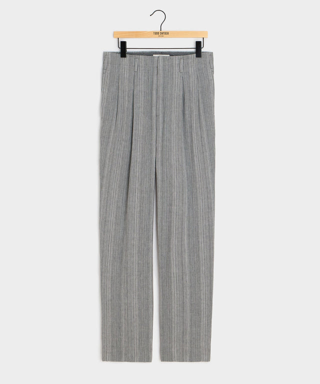 Italian Multi-Stripe Linen Hollywood Trouser