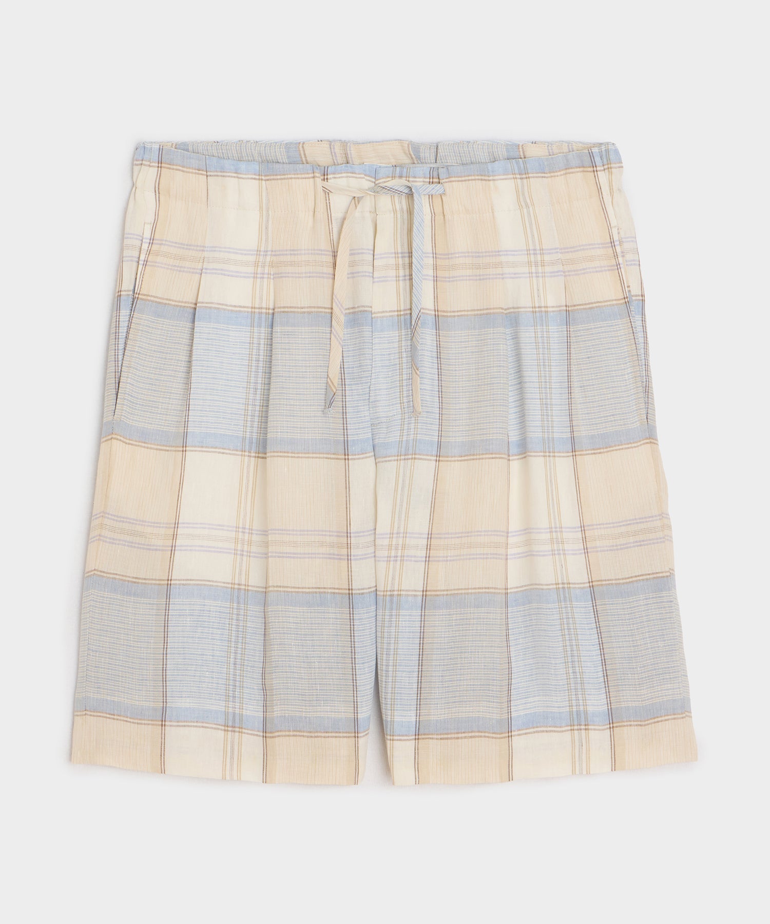 Italian Linen Plaid Leisure Short