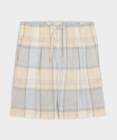Italian Linen Plaid Leisure Short