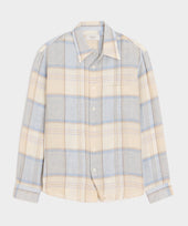 Italian Linen Plaid Big Shirt
