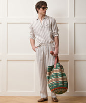 Striped Linen Popover Shirt