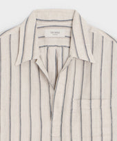 Striped Linen Popover Shirt