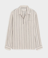 Striped Linen Popover Shirt