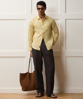 Slim Sea Soft Irish Linen Point Collar Shirt