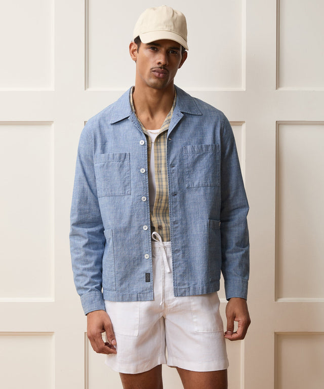 Chambray Guayabera Shirt