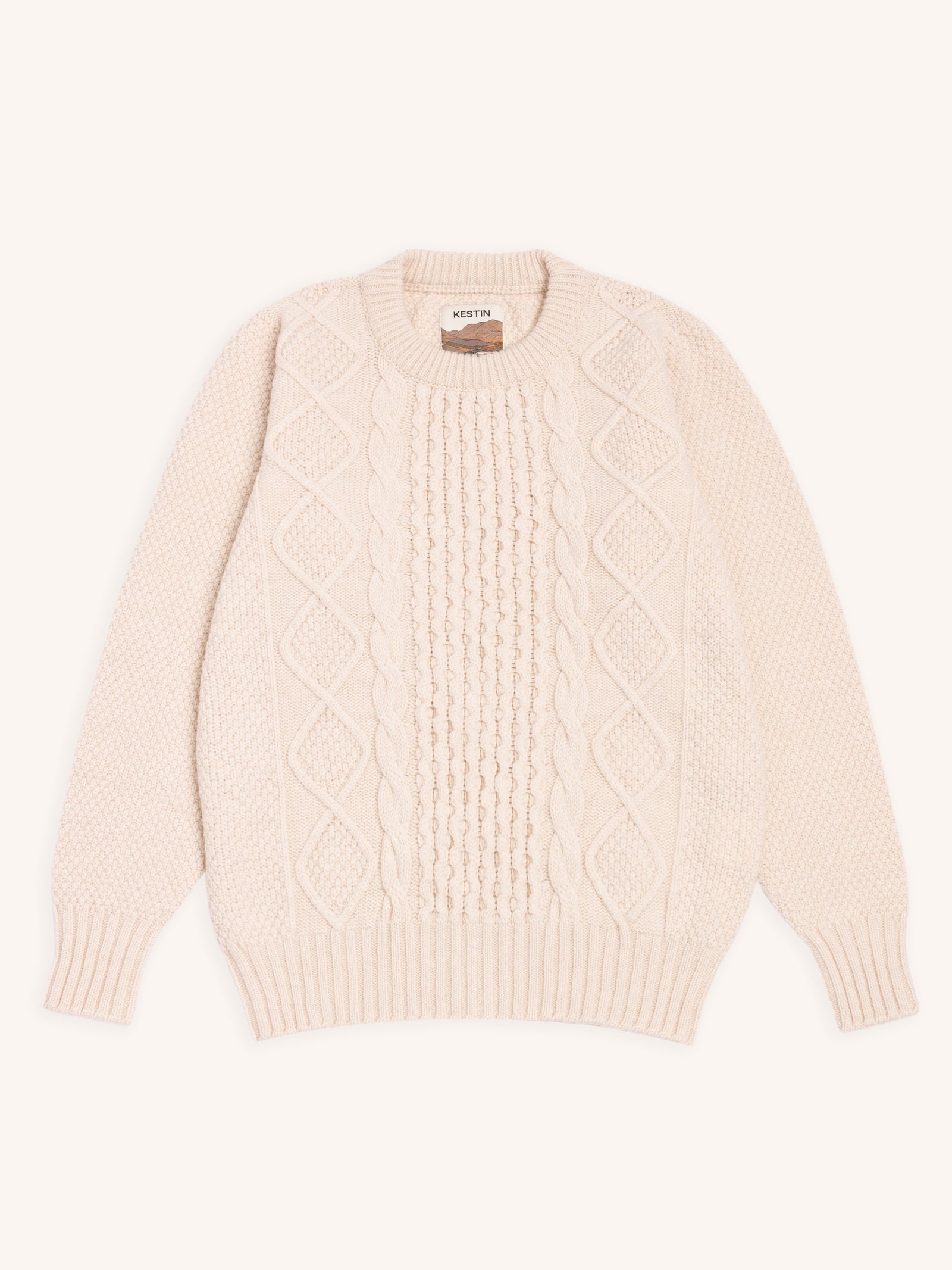 Aran Cable Knit In Superfine Lambswool