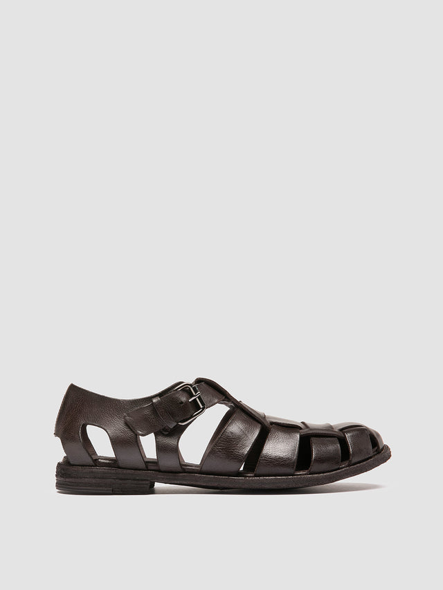 Archive 521 Dark Brown Leather Sandals