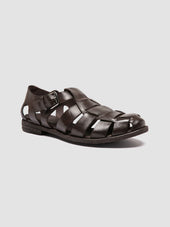 Archive 521 Dark Brown Leather Sandals