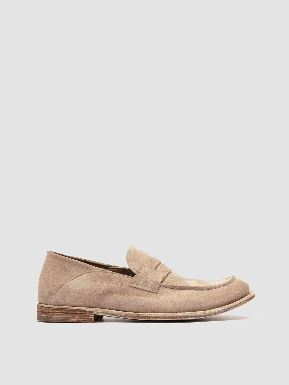 Archive 522 Beige Suede Penny Loafers