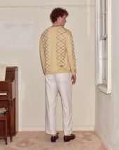 Beaded Argyle Sketch Cardigan