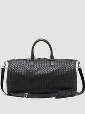 ARMOR 01 - Black Woven Leather Weekender