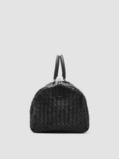 ARMOR 01 - Black Woven Leather Weekender