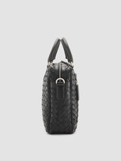 ARMOR 011 - Black Woven Woven Leather Bag