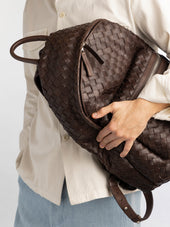ARMOR 04 - Brown Woven Leather Backpack