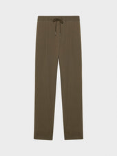 Pantalone Jogger In Seersucker Di Cotone Verde