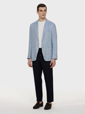 Pantalone Jogger In Cotone Blu