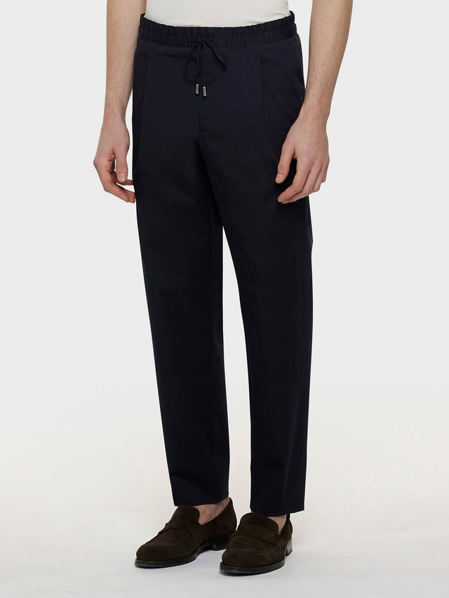 Pantalone jogger in cotone blu