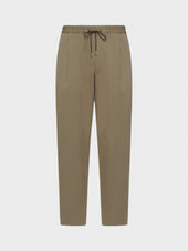 Pantalone Jogger In Cotone Beige