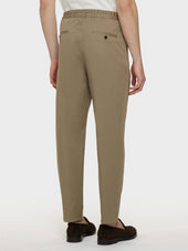 Pantalone Jogger In Cotone Beige