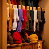 Soft Shetland And Cashmere Socks In