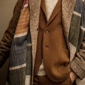 Single Breasted Cashmere Blend Unstructured Knitted Blazer In