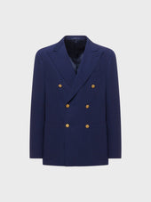 Giacca Aida Doppiopetto In Lana Blu