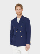 Giacca Aida doppiopetto in lana blu