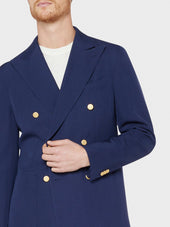 Giacca Aida Doppiopetto In Lana Blu