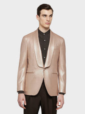 Giacca aida in lana con paillettes rosa