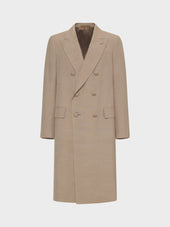 Cappotto Aida Doppiopetto In Seta Beige